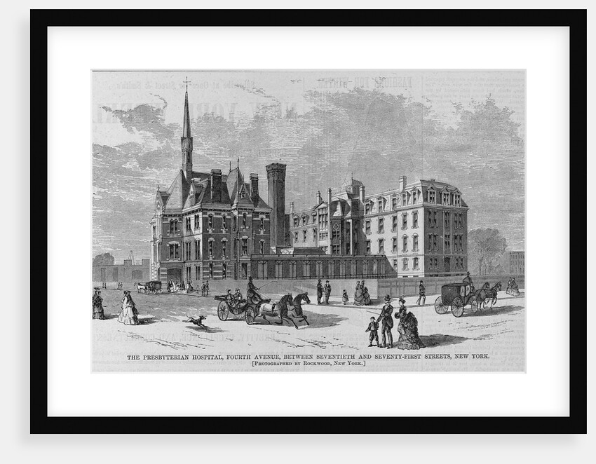 The Presbyterian Hospital, Fourth Avenue, Between Seventieth and Seventy-First Streets, New York. by Anonymous
