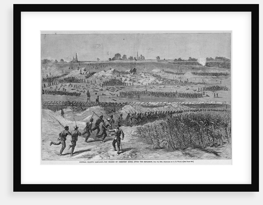 The Charge on Cemetery Ridge Magazine Illustration Published in Harper's Weekly by Anonymous