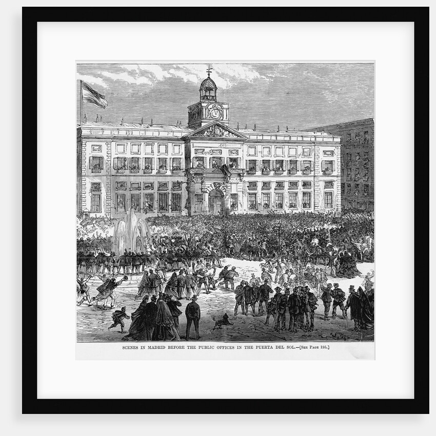 Scenes in Madrid before the public offices in the Puerta Del Sol by Anonymous
