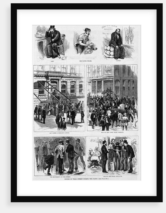 Scenes in Wall Street during the panic by Anonymous