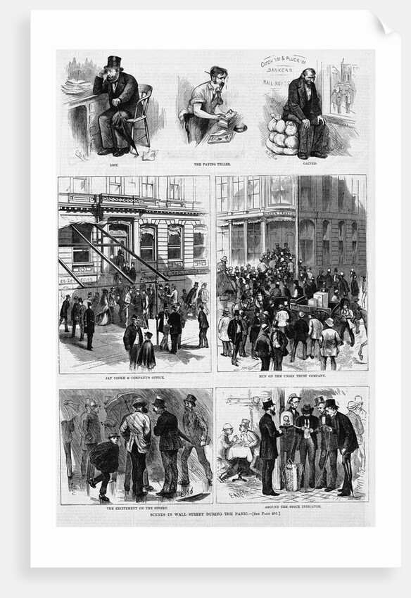 Scenes in Wall Street during the panic by Anonymous