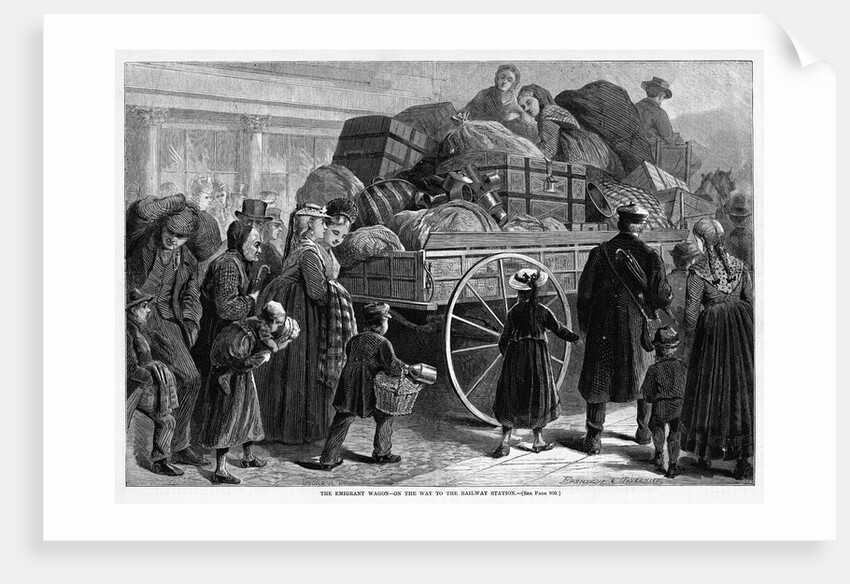 The emigrant wagon - on the way to the railway station by Anonymous