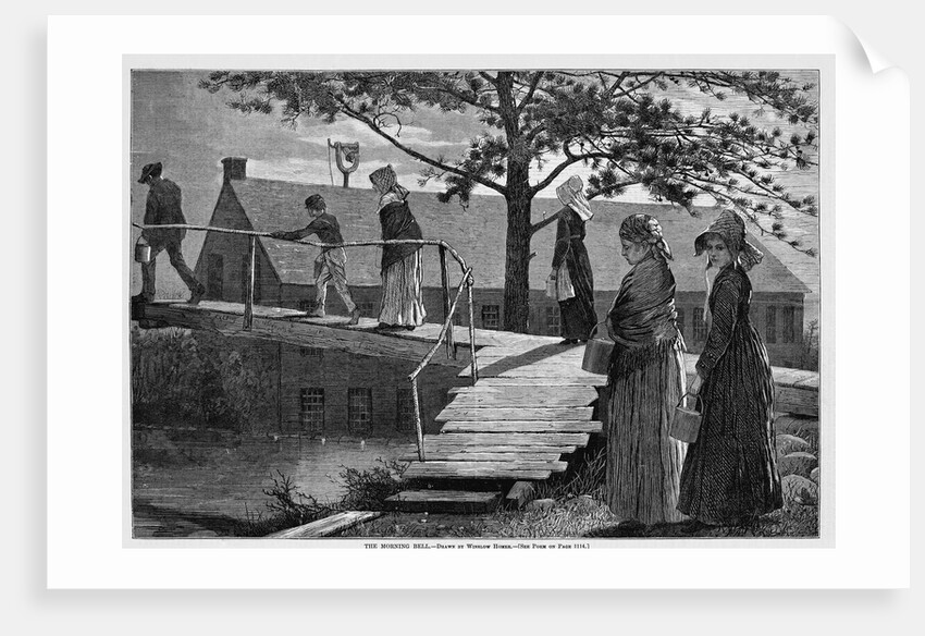 The Morning Bell Wood Engraving by Winslow Homer