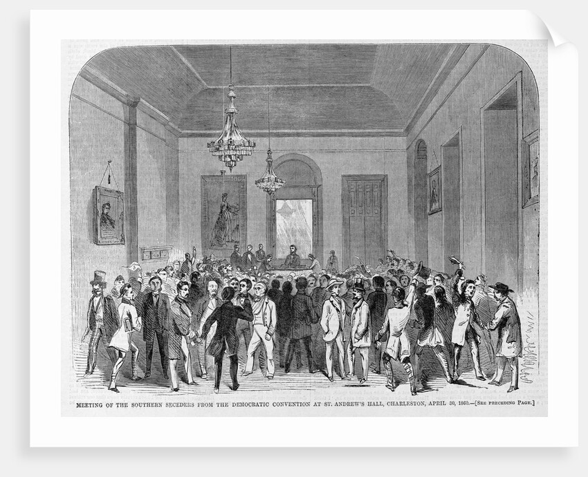 Meeting of the Southern Seceders from the Democratic Convention Magazine Illustration Published in Harper's Weekly by Anonymous