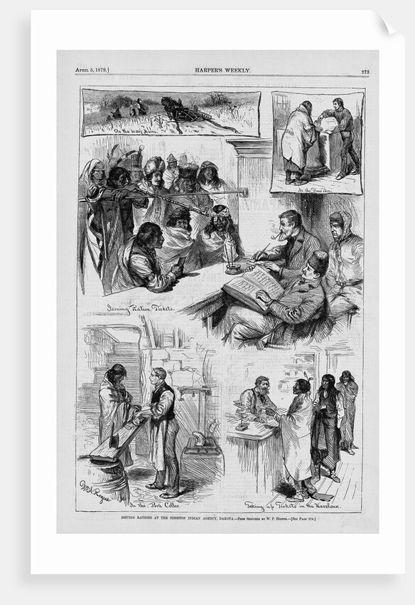 Issuing Rations at the Sisseton Indian Agency, Dakota by Anonymous