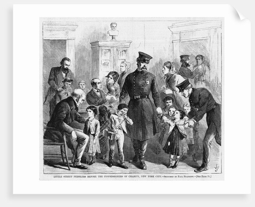 Little Street Peddlers Before the Commissioners of Charity, New York City by Anonymous
