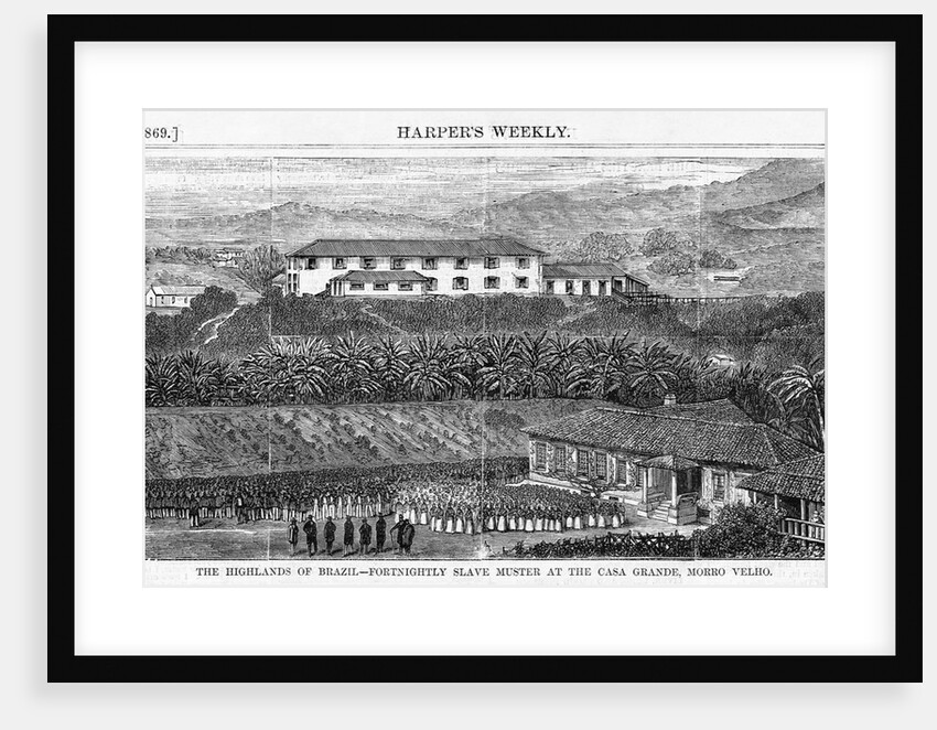 The Highlands of Brazil - Fortnightly Slave Muster at the Casa Grande, Morro Velho by Anonymous