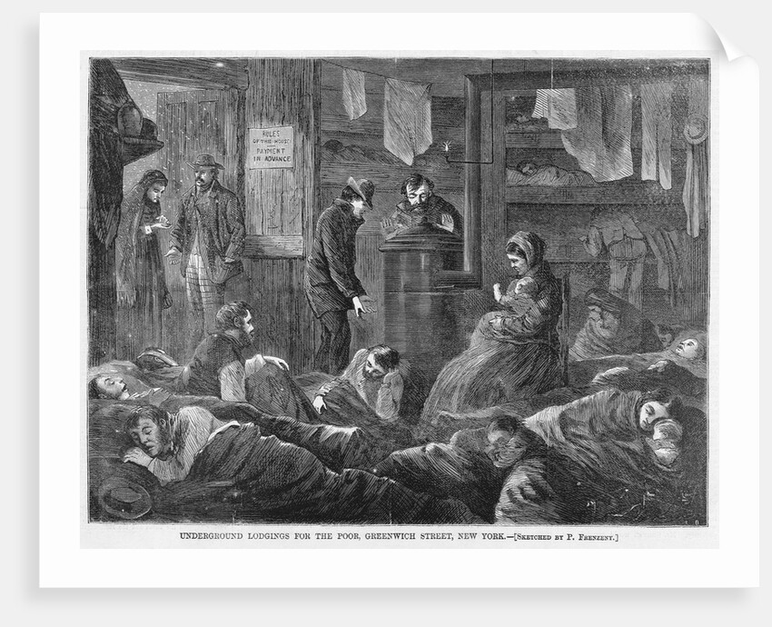 Underground Lodgings for the Poor, Greenwich Street, New York by Anonymous