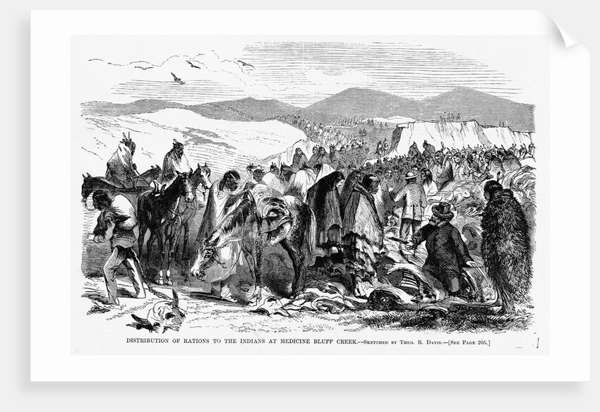 Distribution of Rations to the Indians at Medicine Bluff Creek by Anonymous