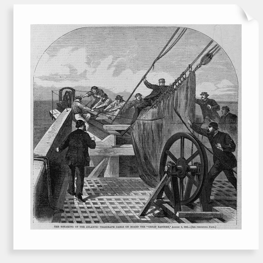 The Breaking of the Atlantic Telegraph Cable on Board the "Great Eastern," August 2, 1865 by Anonymous