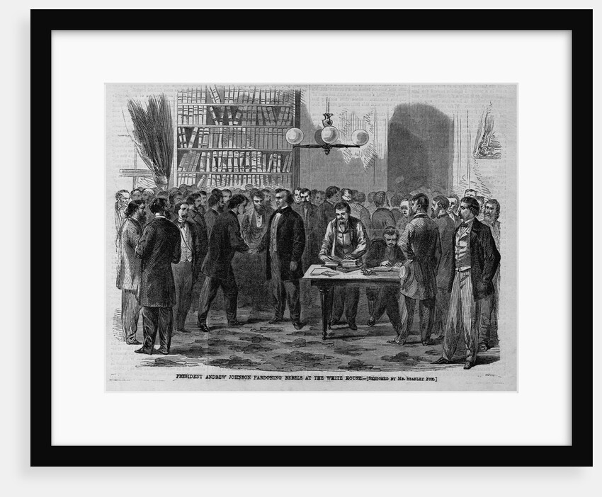 President Andrew Johnson Pardoning Rebels at the White House by Anonymous