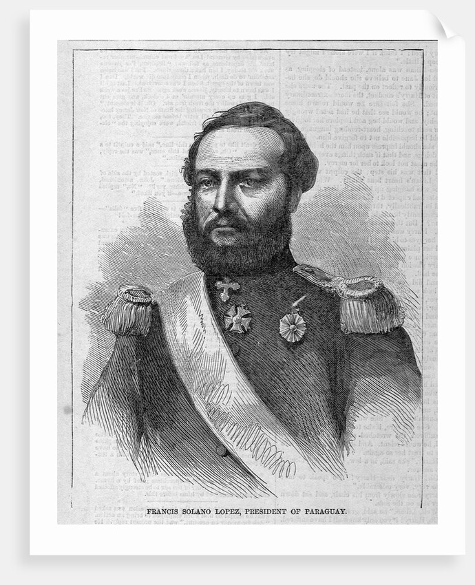 Francis Solano Lopez, President of Paraguay by Anonymous