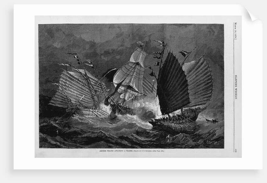 Chinese Pirates Attacking a Trader by Julian Oliver Davidson