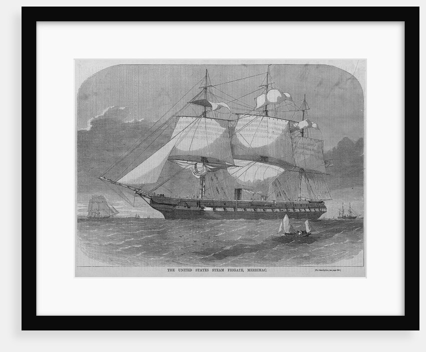 The United States Steam Frigate, Merrimac by Anonymous