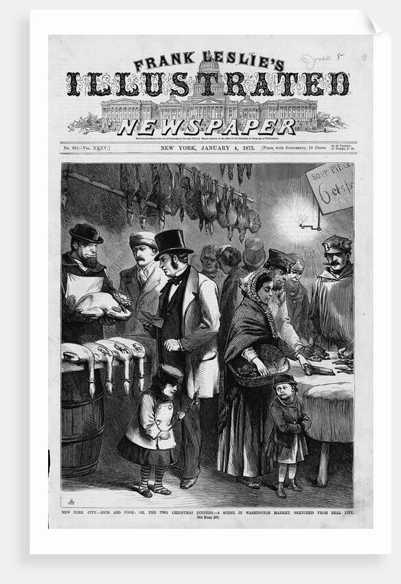 Rich And Poor; or, the Two Christmas Dinners Illustration by Anonymous