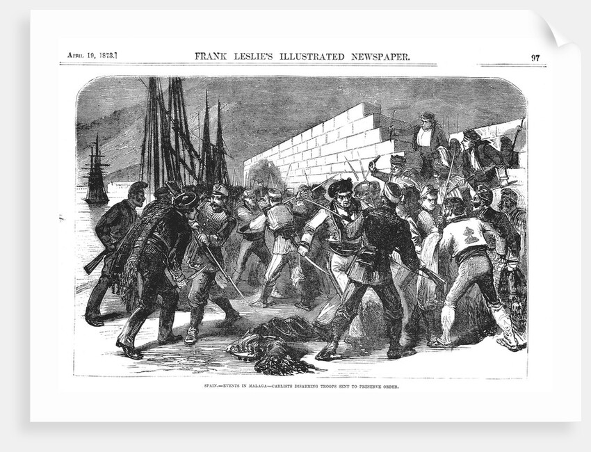 Spain, - Events in Malaga - Carlists Disarming Troops Sent to Preserve Order by Anonymous