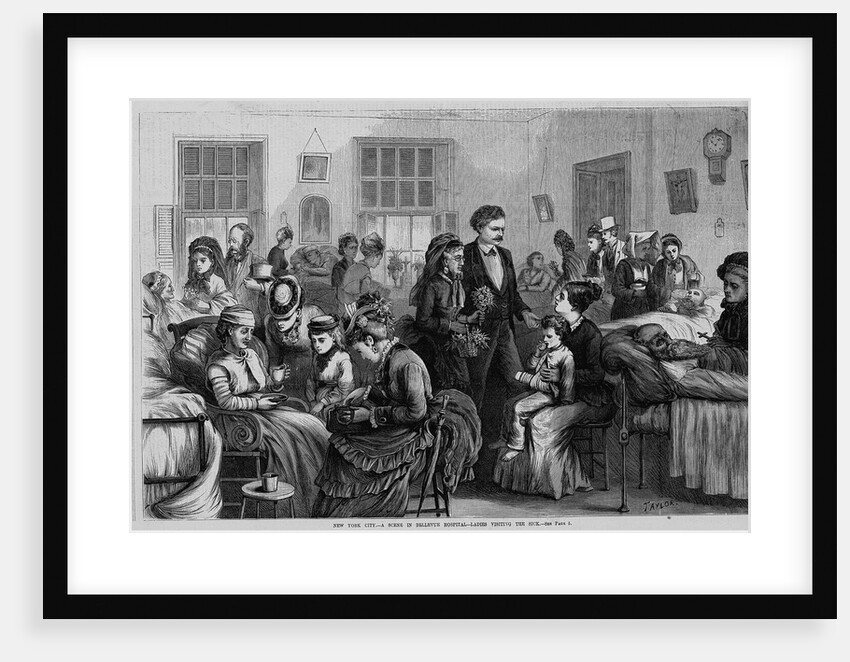 New York City - A Scene in Bellevue Hospital - Ladies Visiting the Sick by Anonymous