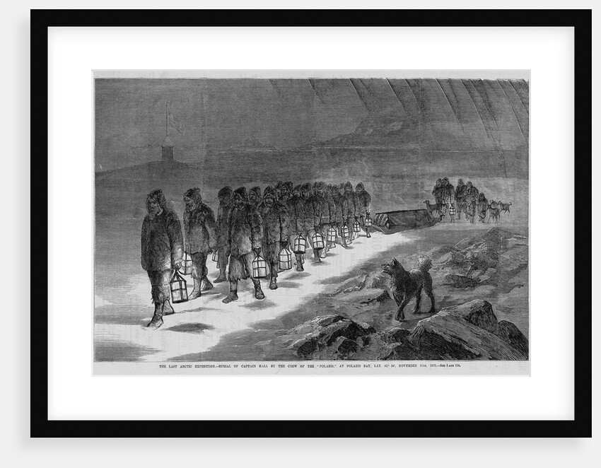 The Last Arctic Expedition - Burial of Captain Hall by the Crew of the Polaris Illustration by Anonymous