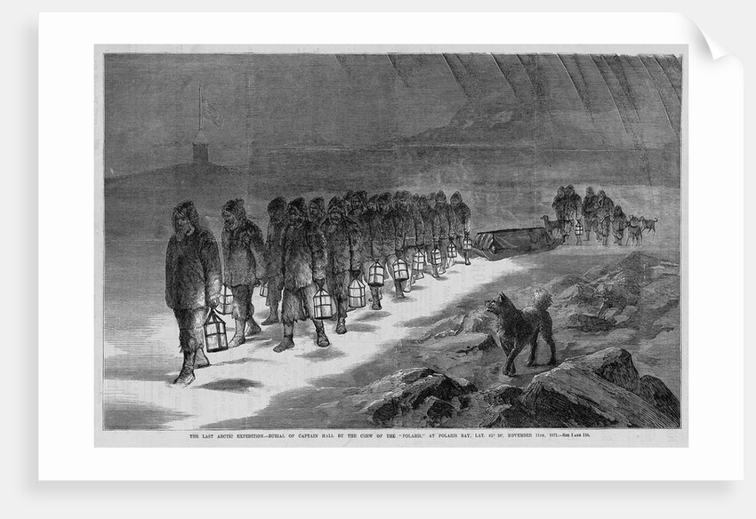 The Last Arctic Expedition - Burial of Captain Hall by the Crew of the Polaris Illustration by Anonymous