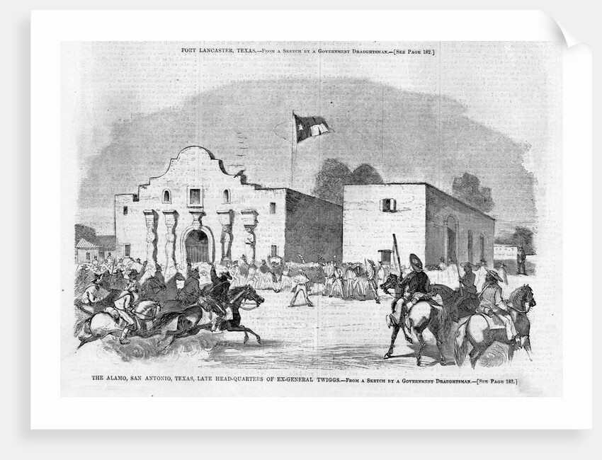 The Alamo, San Antonio, Texas, Late Head-Quarters of Ex-General Twiggs Illustration by Anonymous