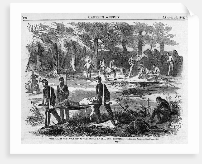 Carrying in the Wounded at the Battle of Bull Run by Anonymous