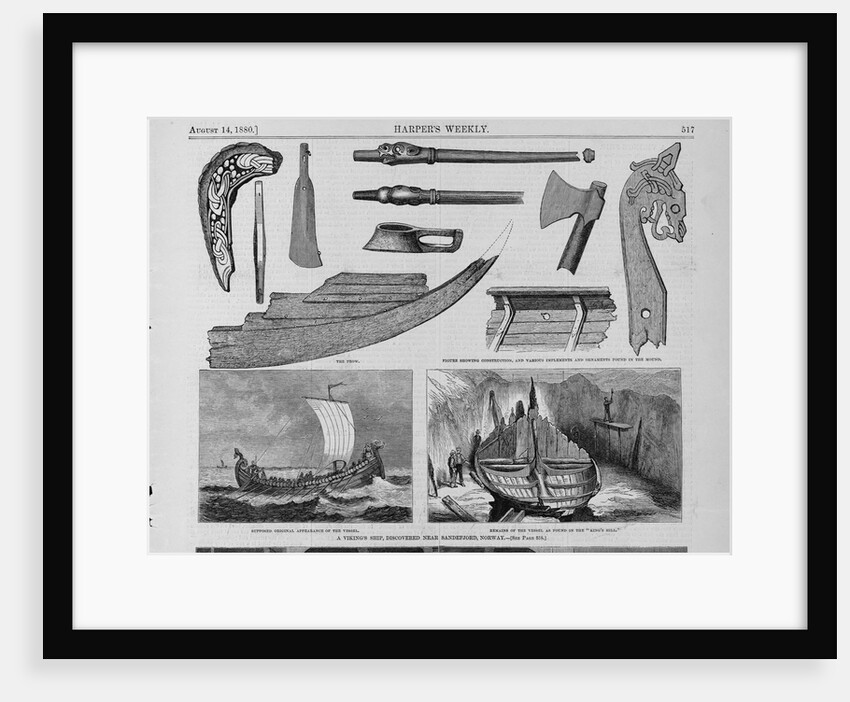 A Viking's Ship, discovered near Sandefjord, Norway by H.P. Wolcott