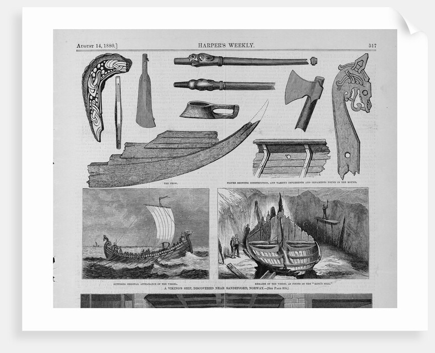 A Viking's Ship, discovered near Sandefjord, Norway by H.P. Wolcott