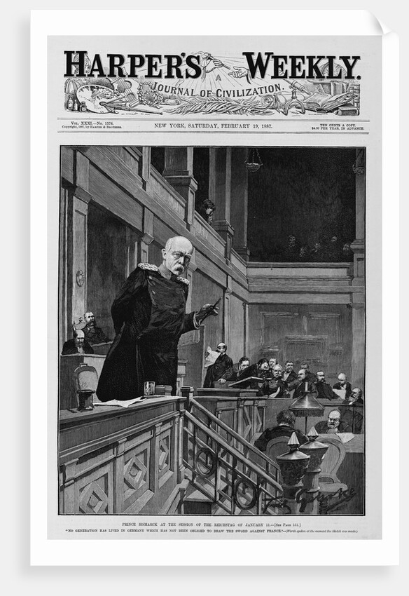 Prince Bismarck at the session of the Reichstag of January 11 by Anonymous
