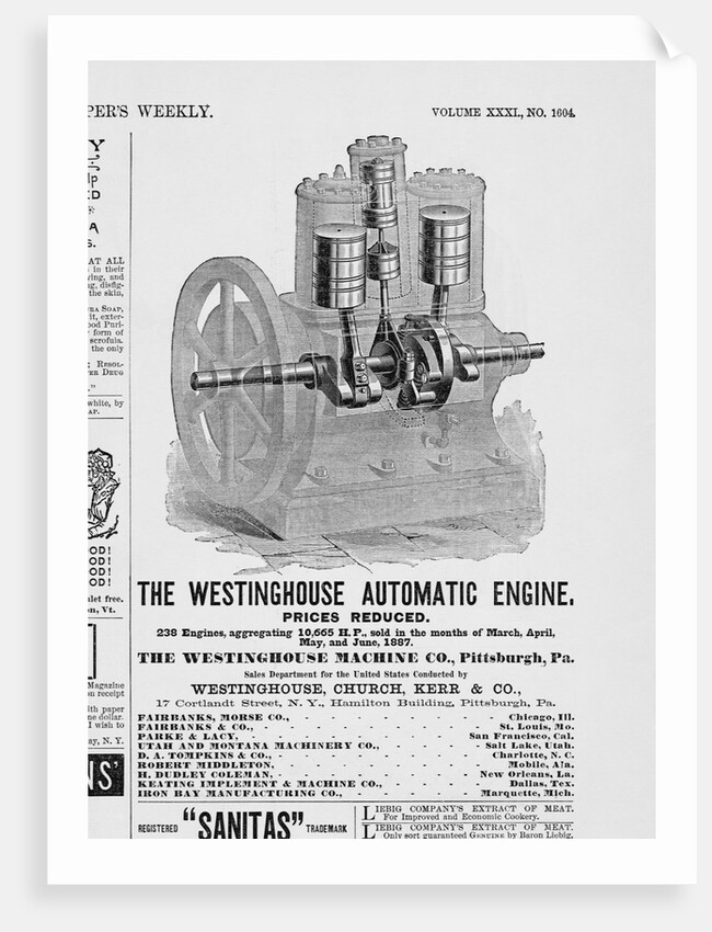 An advertisement for the Westinghouse Automatic Engine by Anonymous