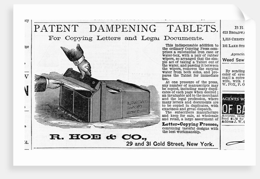Patent Dampening Tablets Advertisement by Anonymous