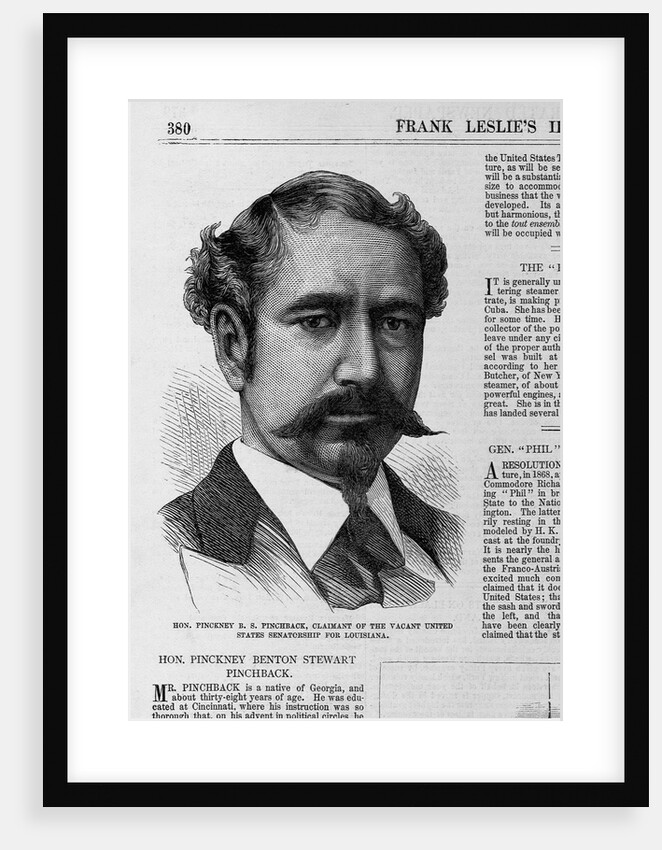 Hon. Pinckney B.S. Pinchback, Claiment of the Vacant United States Senatorship for Louisiana by Anonymous