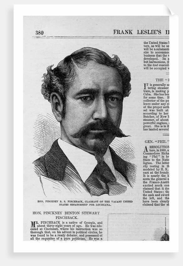 Hon. Pinckney B.S. Pinchback, Claiment of the Vacant United States Senatorship for Louisiana by Anonymous