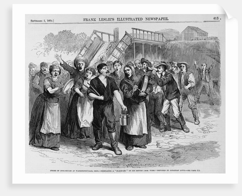 Strike of Coal-Miners at Washingtonville, Ohio Illustration Published in Frank Leslie's Illustrated Newspaper by Anonymous