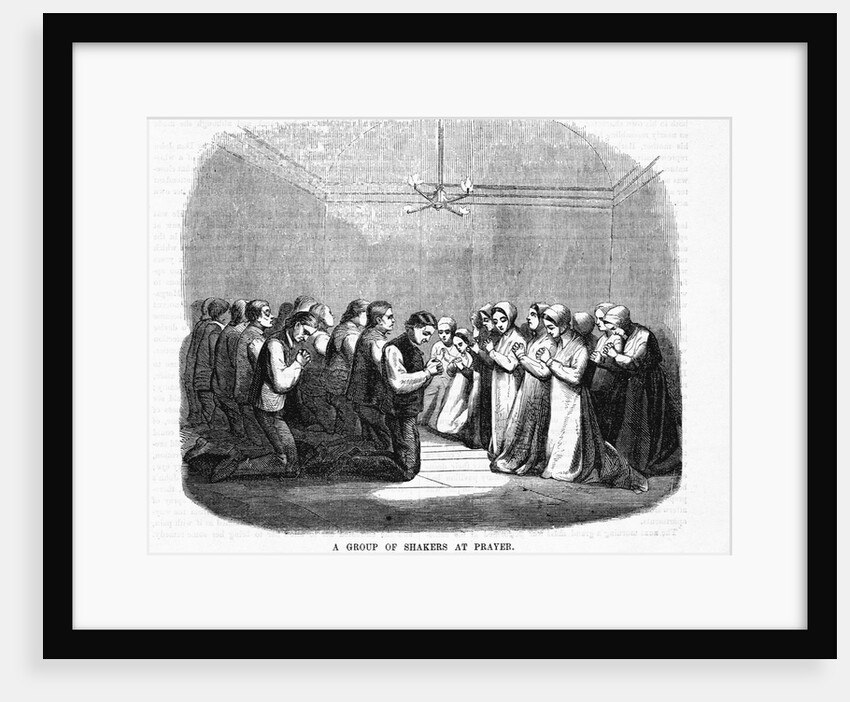 A Group of Shakers at Prayer by Anonymous