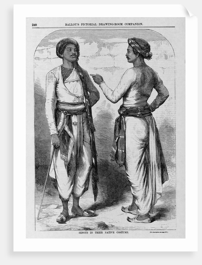 Sepoys in Their Native Costume by Anonymous