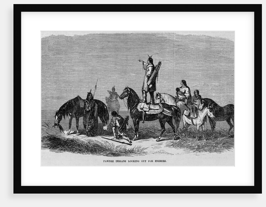 Pawnee Indians Looking Out For Enemies by Anonymous