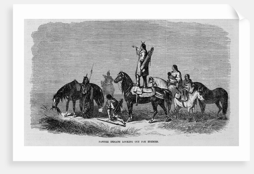 Pawnee Indians Looking Out For Enemies by Anonymous