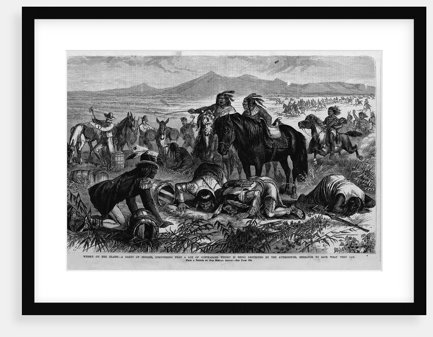 Whisky on the plains - A party of Indians, discovering that a lot of contraband whisky is being destroyed by the authorities, endeavor to save what th by Anonymous