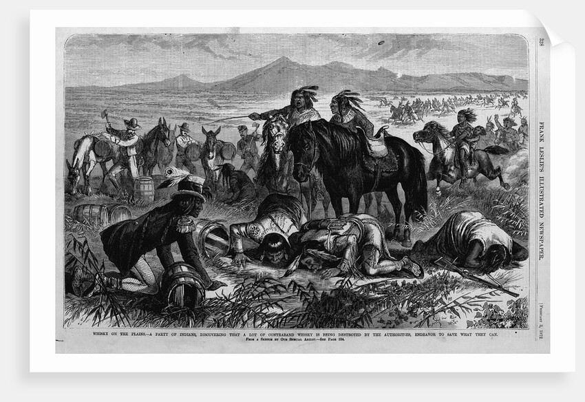 Whisky on the plains - A party of Indians, discovering that a lot of contraband whisky is being destroyed by the authorities, endeavor to save what th by Anonymous