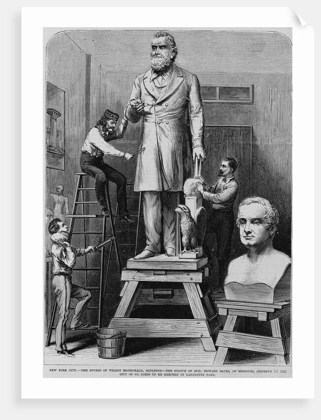 New York City - The studio of Wilson MacDonald, sculptor - The statue of Hon. Edward Bates, of Missouri, ordered by the city of St. Louis to be erecte by Anonymous