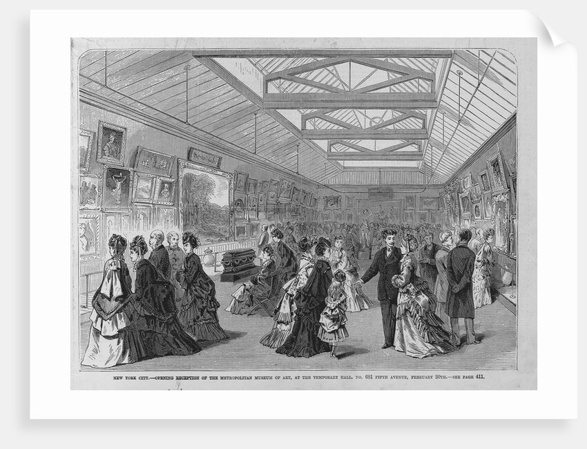 New York City - Opening reception of the Metropolitan Museum of Art, at the Temporary Hall, No. 681 Fifth Avenue, February 20th by Anonymous
