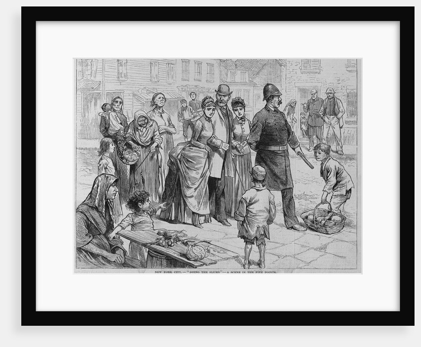New York City - "Doing the Slums" - A scene in the five points. From a sketch by a staff artist by Anonymous