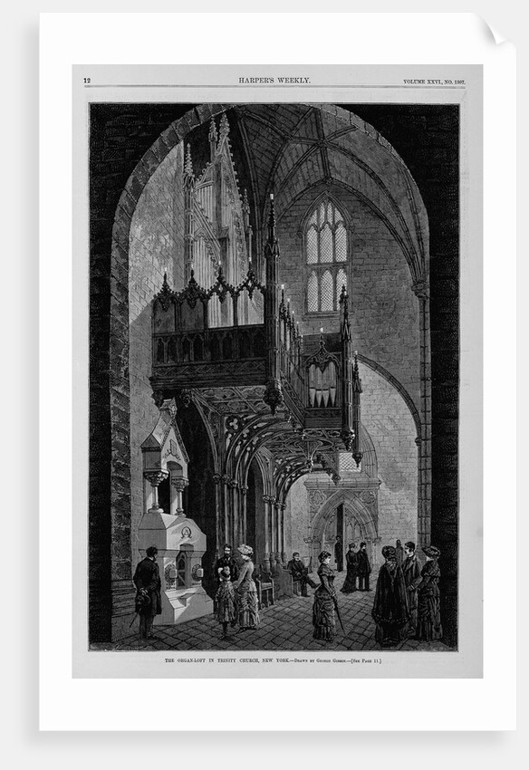 The organ-loft in Trinity Church, New York by George Gibson
