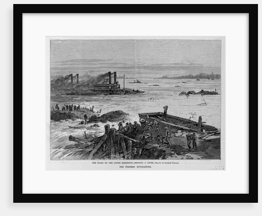 The flood on the lower Mississippi - mending a levee by Charles Graham