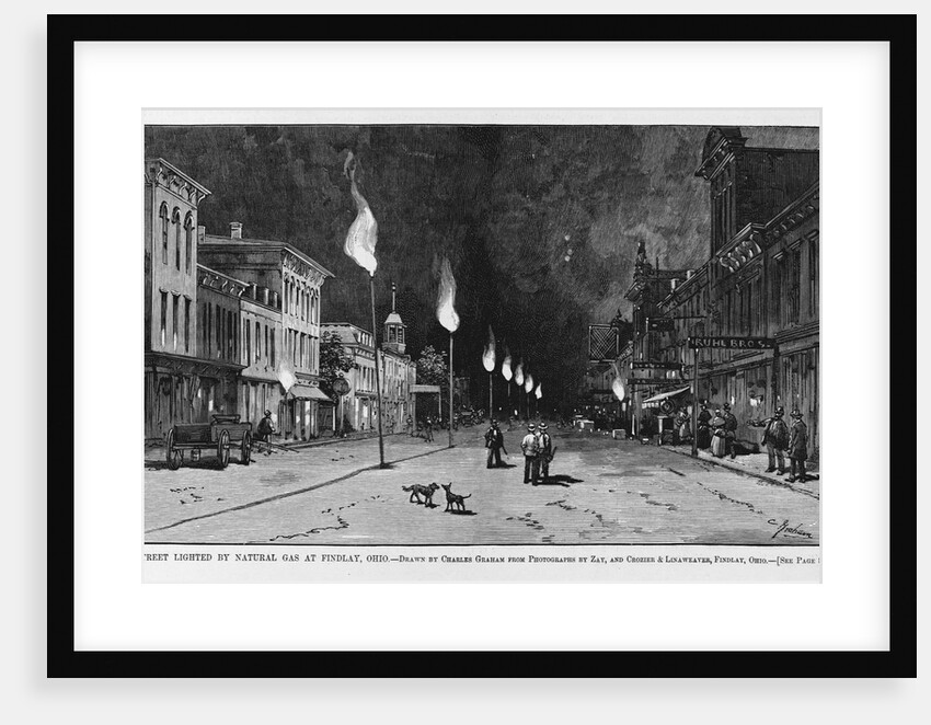 The street lighted by natural gas at Findlay, Ohio by Anonymous