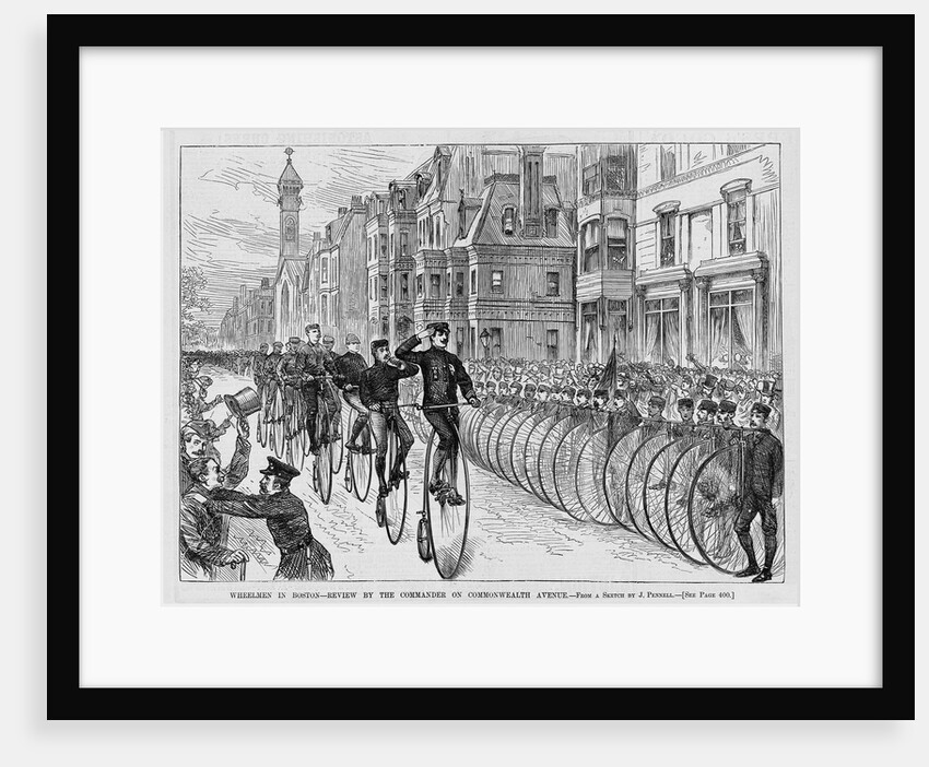 Wheelmen in Boston Illustration by Anonymous