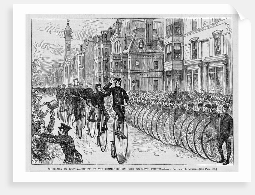Wheelmen in Boston Illustration by Anonymous