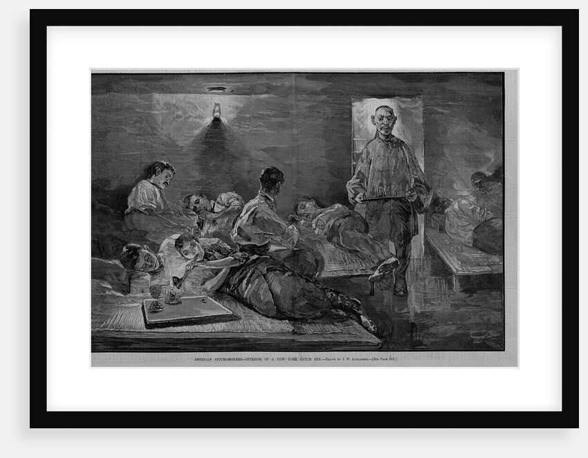 American opium smokers - Interior of a New York Opium Den by J.W. Alexander