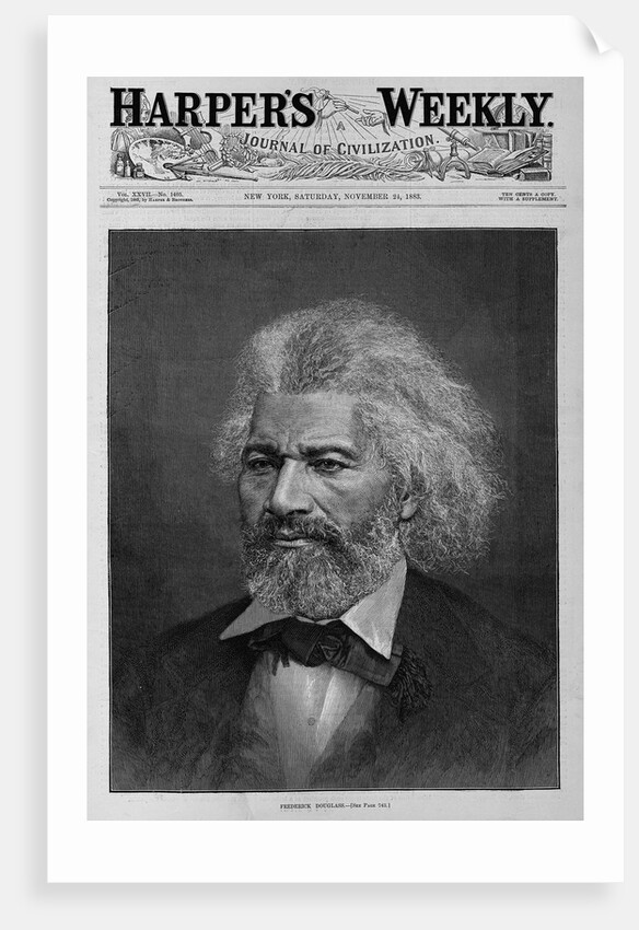 Harper's Weekly Magazine Cover with Portrait of Frederick Douglass by Anonymous