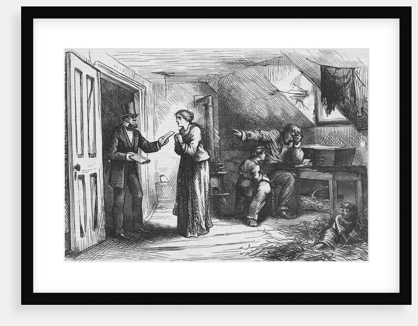 Illustration of Man Asking for Rent by Anonymous